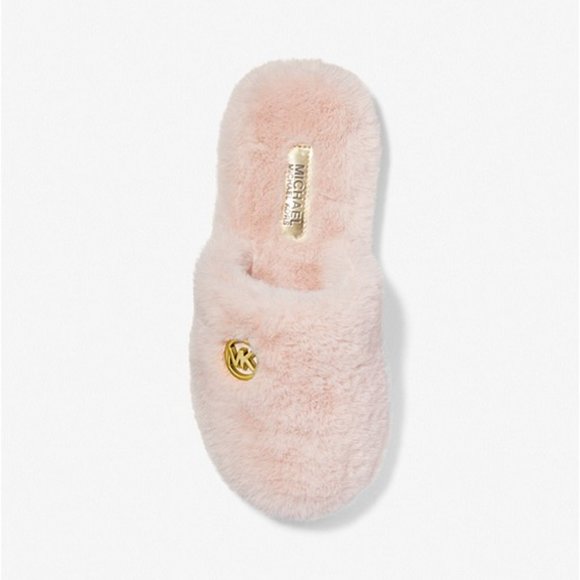MICHAEL MICHAEL KORS Alexis Faux-Fur Slipper Size